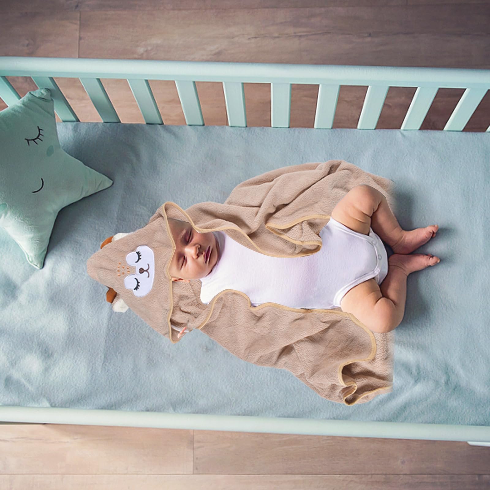 Полотенце детское с капюшоном Forhome, набор 3 шт., бамбуковое супервпитывающее, фото №6