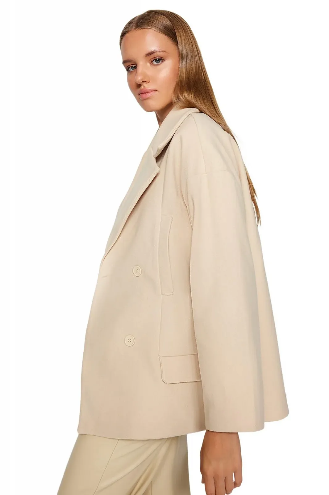 Пальто TRENDYOL Прямое, фото №4