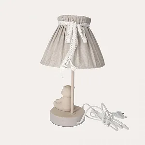 Настільна лампа Дерево Country House Shabby Тканинний абажур 60 см Бежева synthetic.ua - Фото 1