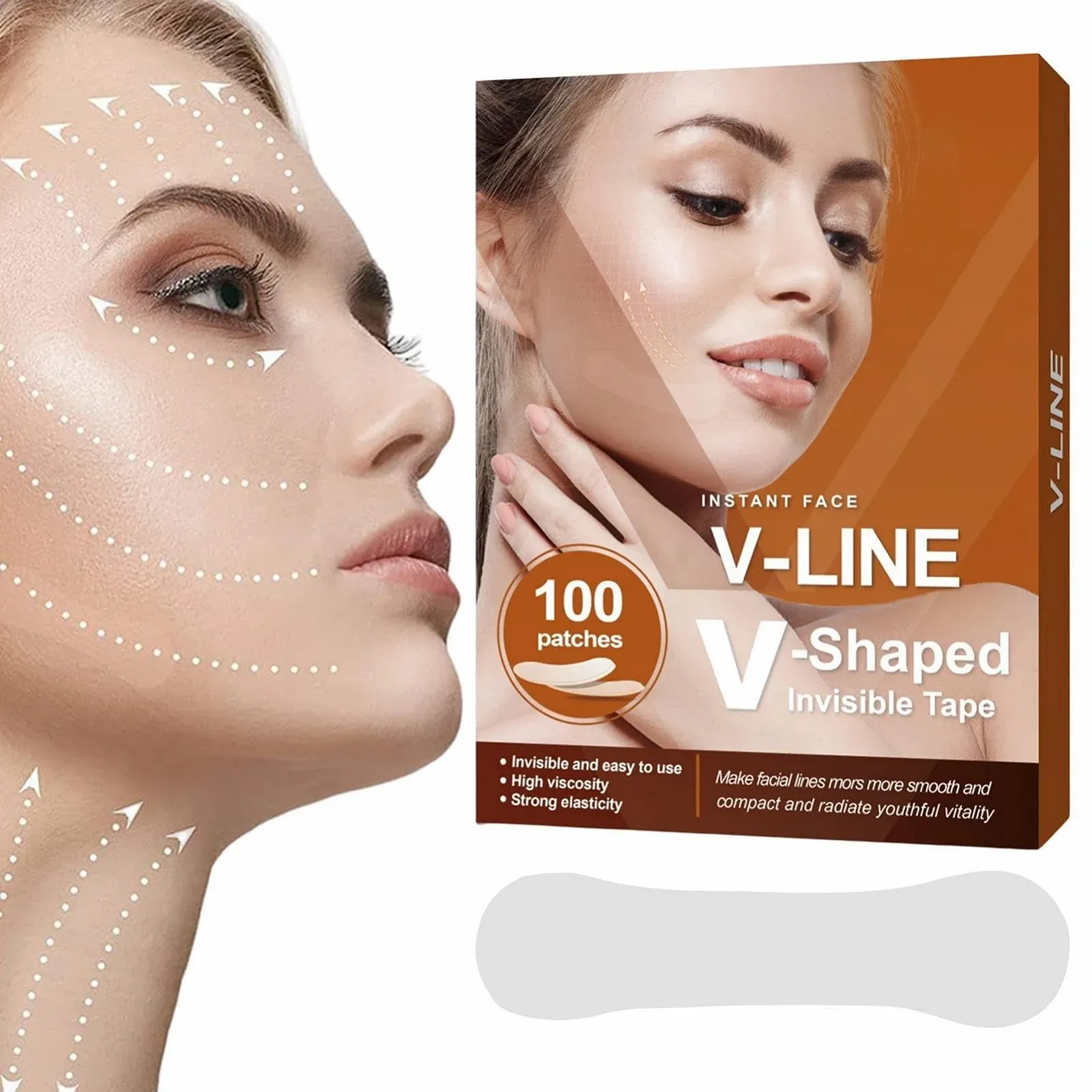 Стрічка для підтяжки обличчя 100 шт, фото №6