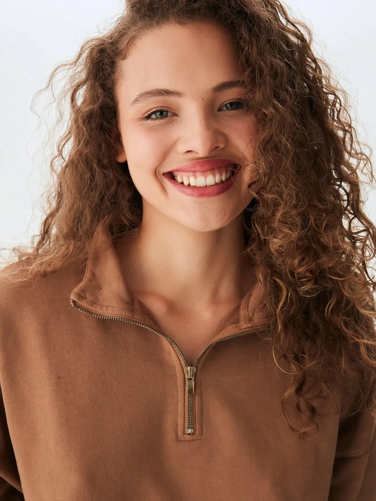 Свитшот LTB Jeans Bonoho Relaxed Хлопок на молнии Коричневый Размер L, фото №5