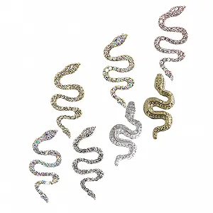 Украшение для ногтей в виде змеи Housoutil, сплав, 7 шт., кристаллы, 3D, классические стразы - Фото 1