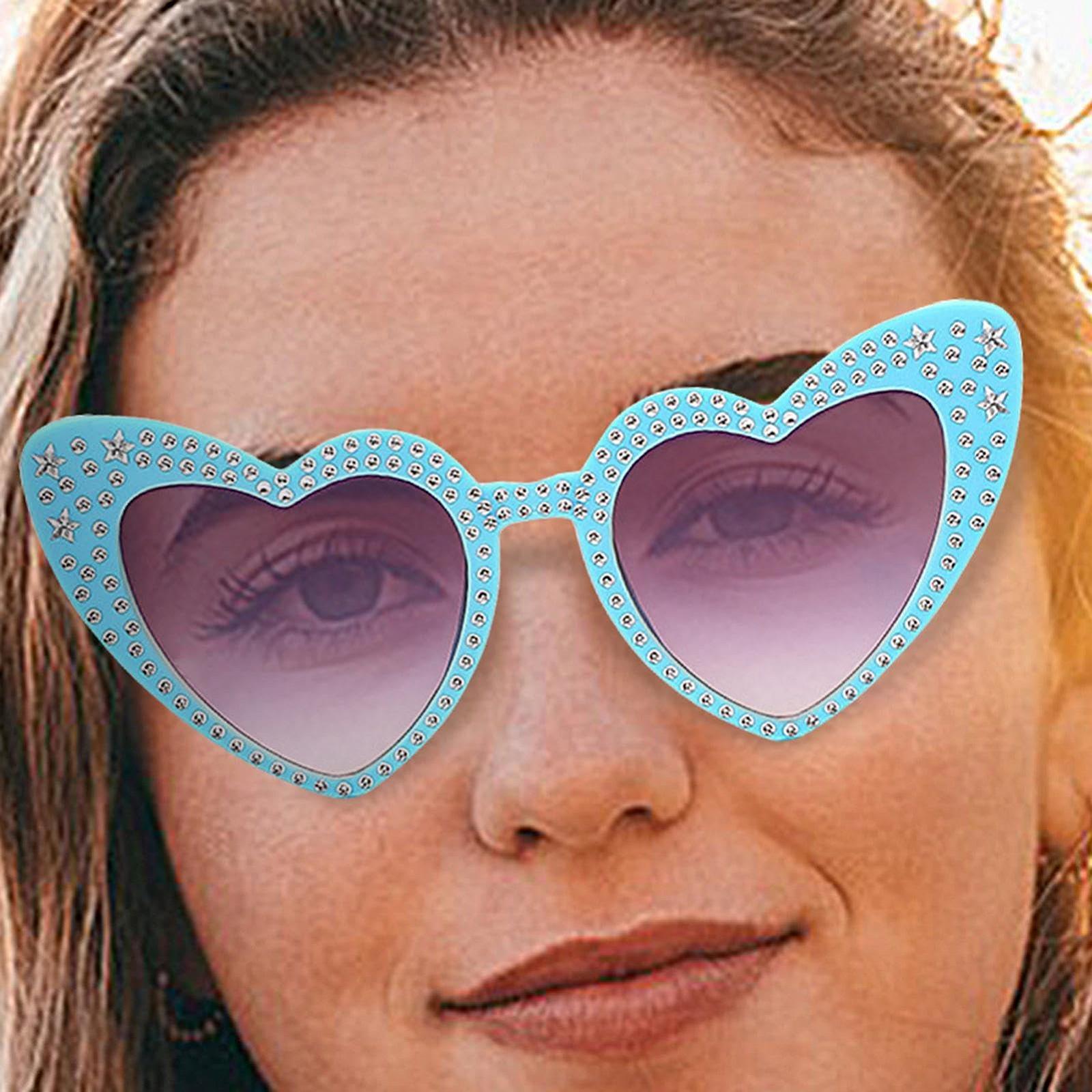 Солнцезащитные очки Nbbwwu Love, в форме сердца, со стразами, "Кошачий глаз", винтажные, для вождения, для активного отдыха, фото №3