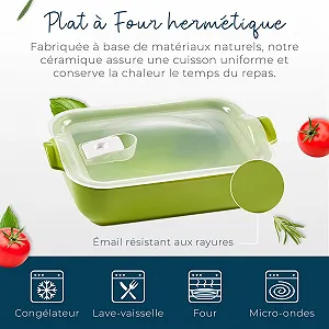 Форма для запекания керамическая 1.9 л круглая с герметичной крышкой Салатовая цена на synthetic.ua - Фото 1 Форма для запекания керамическая 1.9 л круглая с герметичной крышкой Салатовая synthetic.ua - Фото 1