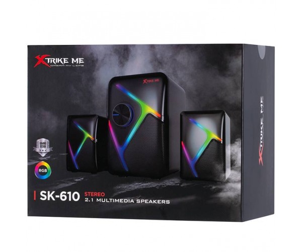 Акустична система 2.1 XTRIKE ME SK-610, 11Вт LED USB, фото №4