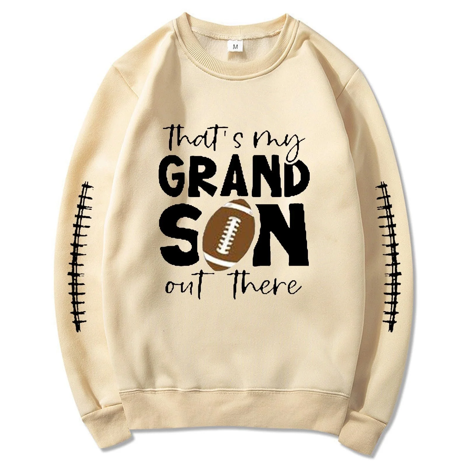 Женская толстовка Generisch Однотонная с монограммой Круглый вырез Harajuku Женская толстовка в полоску Хеллоуин, фото №1