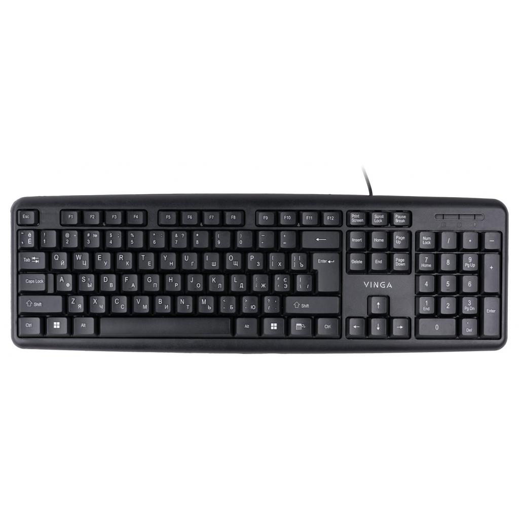 Клавиатура Vinga kb110bk Black USB KB110BK, фото №1