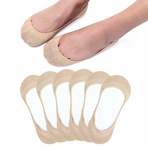 Женские носки HIALTODAY, 6 пар носков для балеток, спортивные носки с нескользящим силиконом для мужчин и женщин, невидимые дышащие полуноски - Фото 1