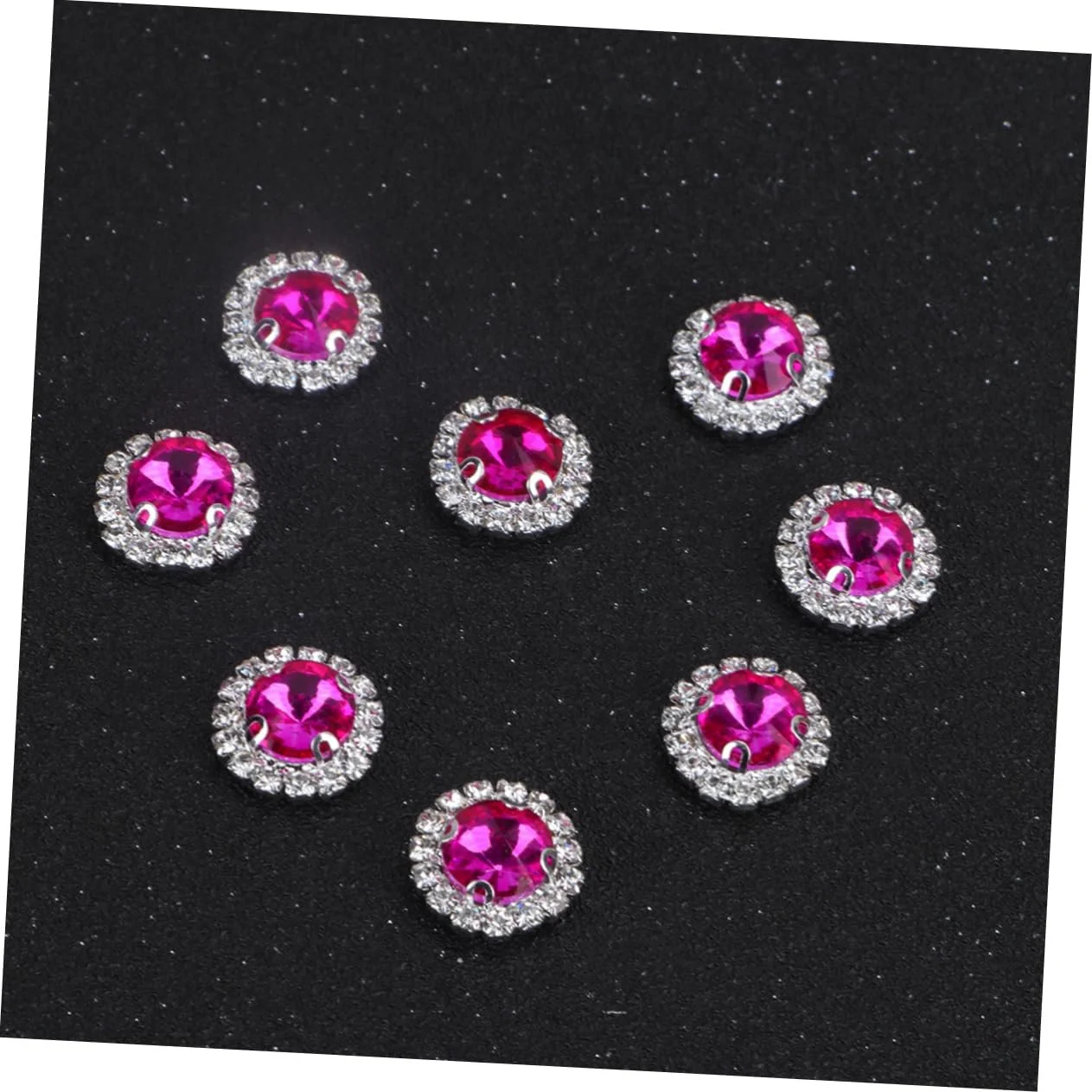 Стрази Круглі STOBOK 40шт Рожевий, фото №5