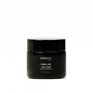 Нічний крем AOKlabs Pure Life Black зміцнювальний антивіковий з кігелією африканською, маслом ши та сичуаньським перцем регенерувальний та інтенсивно зволожувальний - Фото 1