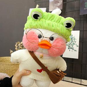 Утка лалафан - повязка лягушка Lalafanfan Уточка Мягкая игрушка Cafe mimi duck - Фото 1