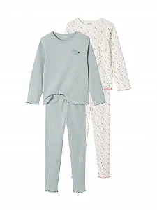 Купити Комплект дитячих піжам в рубчик, 2 шт. VERTBAUDET - Фото 1 Комплект дитячих піжам в рубчик, 2 шт. VERTBAUDET - Фото 1