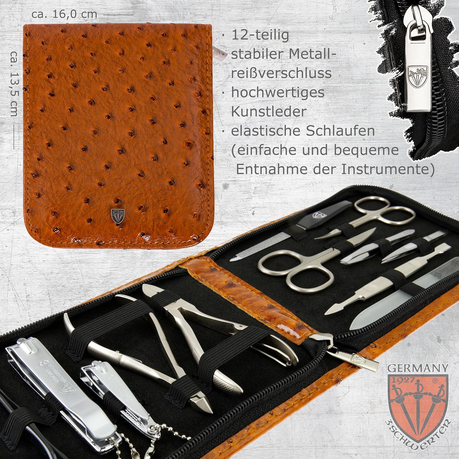 Набір для манікюру та педикюру DREI SCHWERTER Firenze 12 предметів Cognac, фото №6 Набір для манікюру та педикюру DREI SCHWERTER Firenze 12 предметів Cognac, фото №6