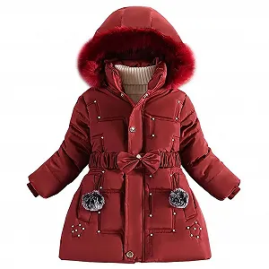 Зимове пальто linboo, Зимова куртка для дівчат, Дитяче тепле флісове пальто - Фото 1