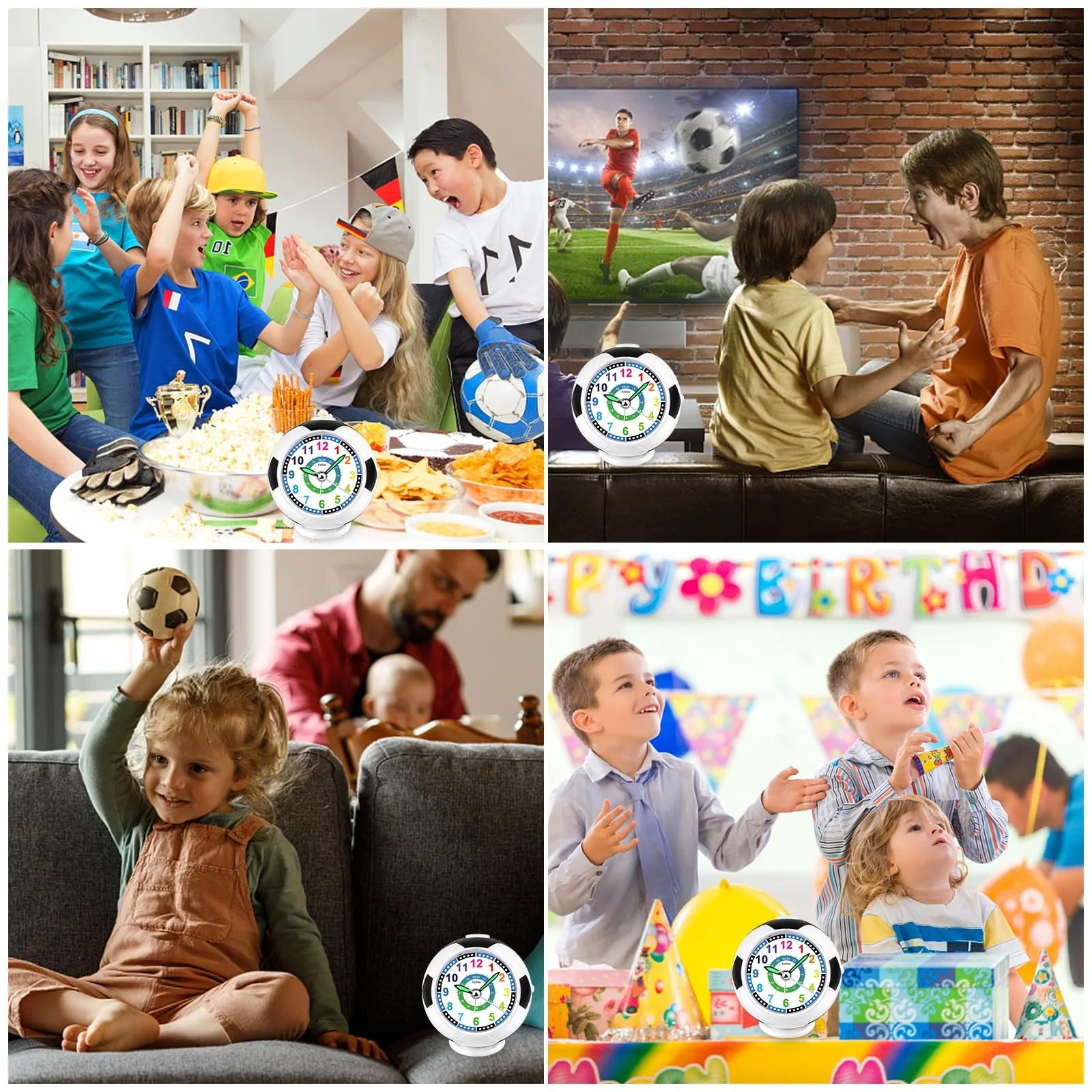 Будильник Edillas Дитячий Футбольний з підсвічуванням і функцією повтору сигналу, фото №7