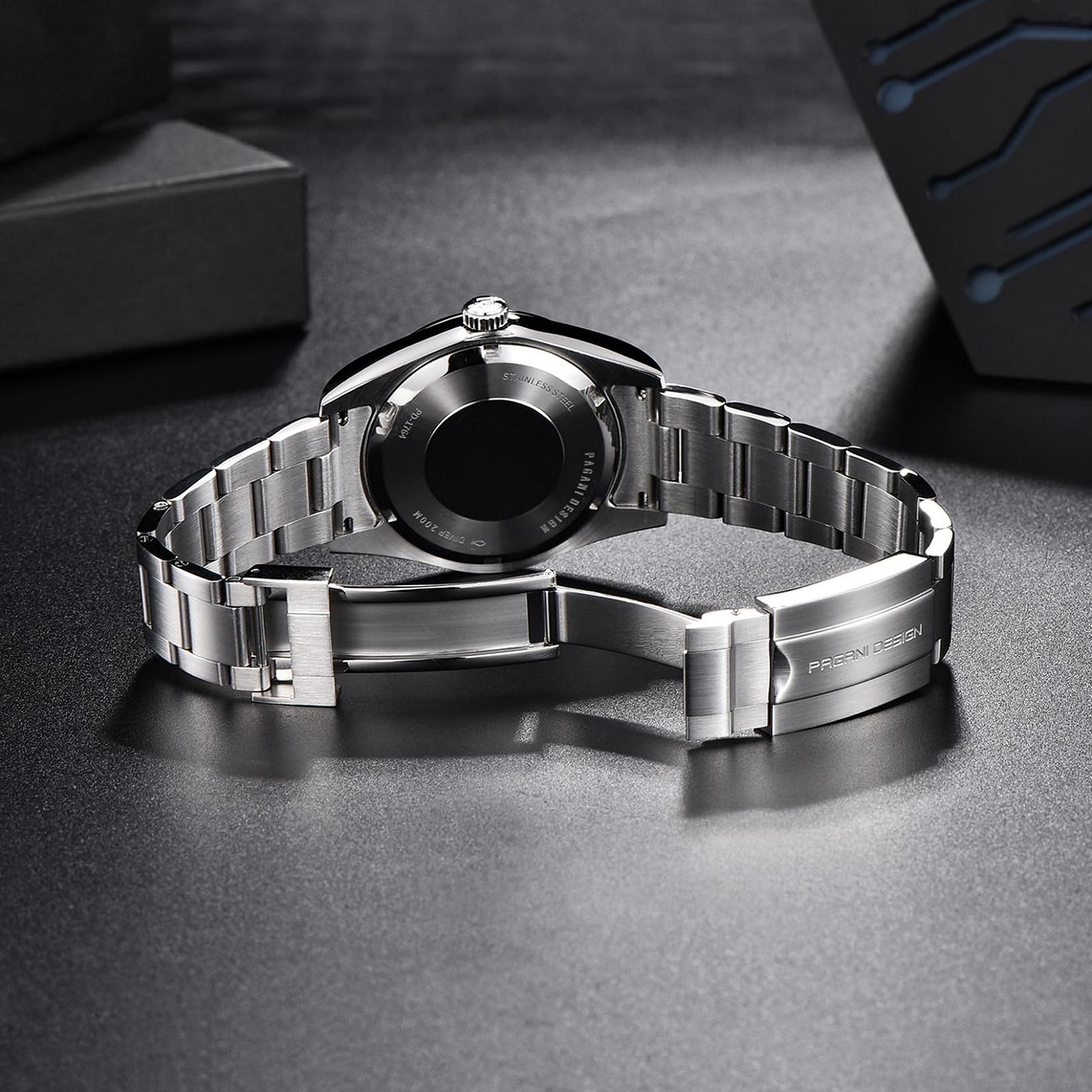 Часы Pagani Design Мужские Автоматические GMT Бизнес Спорт Механические Водонепроницаемые 100М Аналоговые Нержавеющая сталь Черный, фото №6