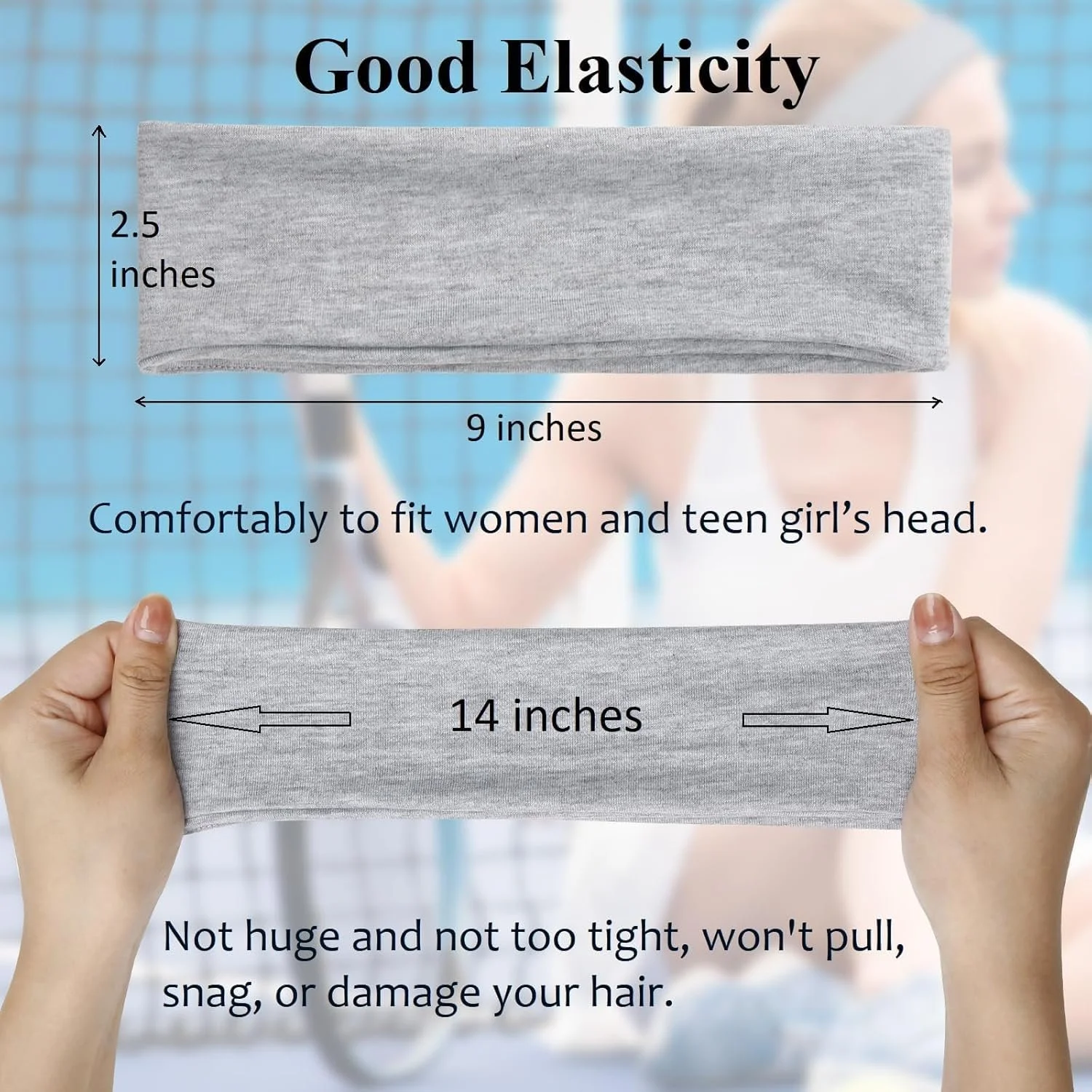 Тонка літня пов'язка на голову для жінок, фото №5