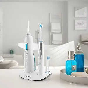 Центр догляду за ротовою порожниною ETA Mouth Centre звукова зубна щітка та іригатор Синя, біла synthetic.ua - Фото 1