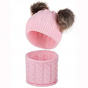 В'язана зимова шапка для дівчаток і хлопчиків synthetic.ua - Фото 1