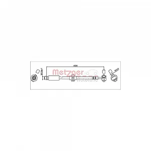 Гальмівний шланг METZGER 4111622 GREENPARTS OPEL GENERAL MOTORS - Фото 1