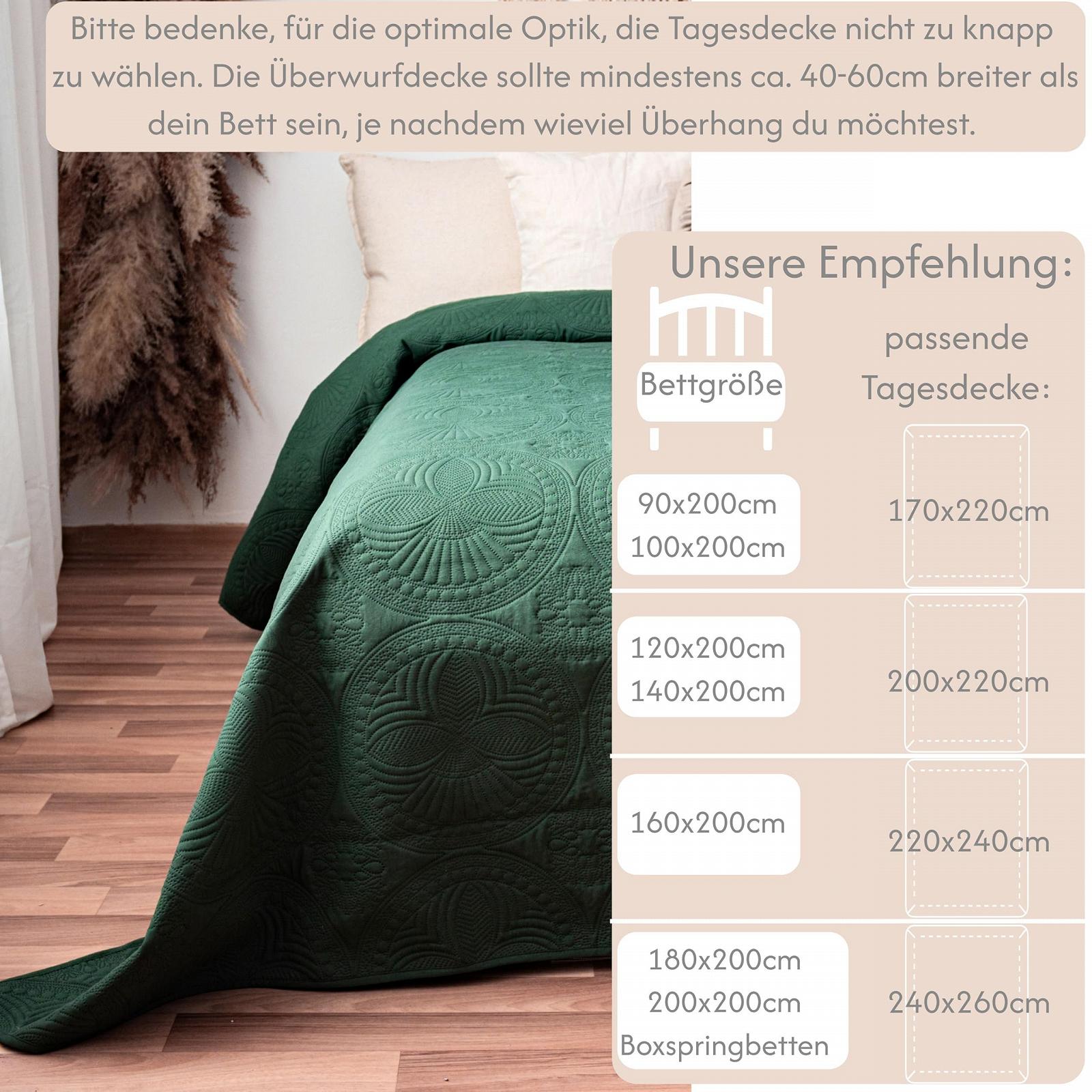 Покривало CalmyHOME 170 x 220 см, темно-зелене, фото №2 Покривало CalmyHOME 170 x 220 см, темно-зелене, фото №2