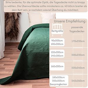 Покривало CalmyHOME 170 x 220 см, темно-зелене synthetic.ua - Фото 1