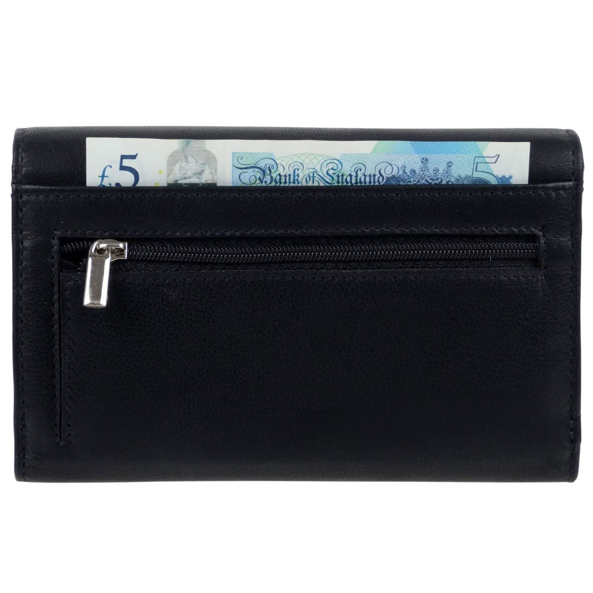 Женский кошелек Oakridge Leather Trifold Black, фото №7