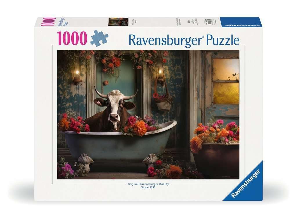 Пазл Ravensburger 12000782 "Корова у ванній" 1000 елементів, фото №1
