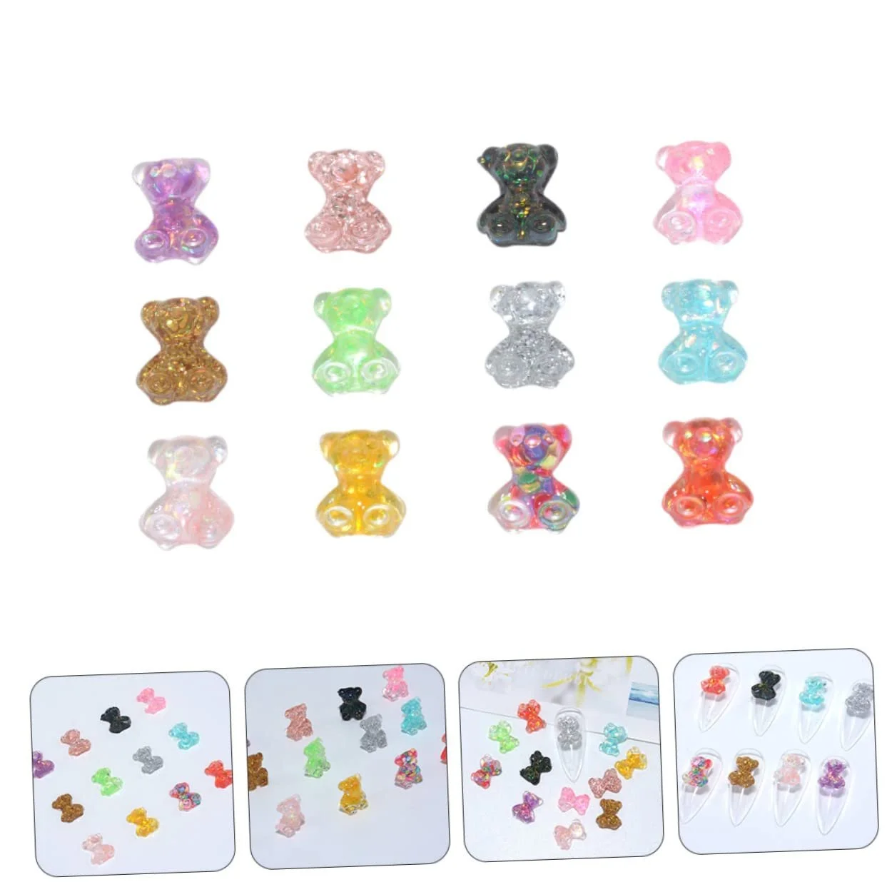 Наклейки для ногтей Медведь FRCOLOR 3 набора, 300 штук, фото №7