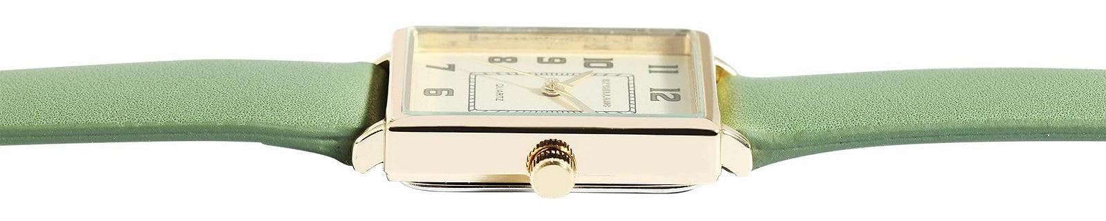 Часы Excellanc Женские с ремешком из искусственной кожи зеленый/золотой, фото №2 Часы Excellanc Женские с ремешком из искусственной кожи зеленый/золотой, фото №2