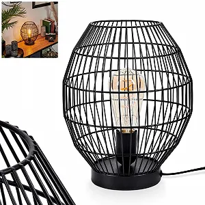 Настільна лампа Oravi Metal Grid Shade 27.5 см 1 x E27 Чорна - Фото 1