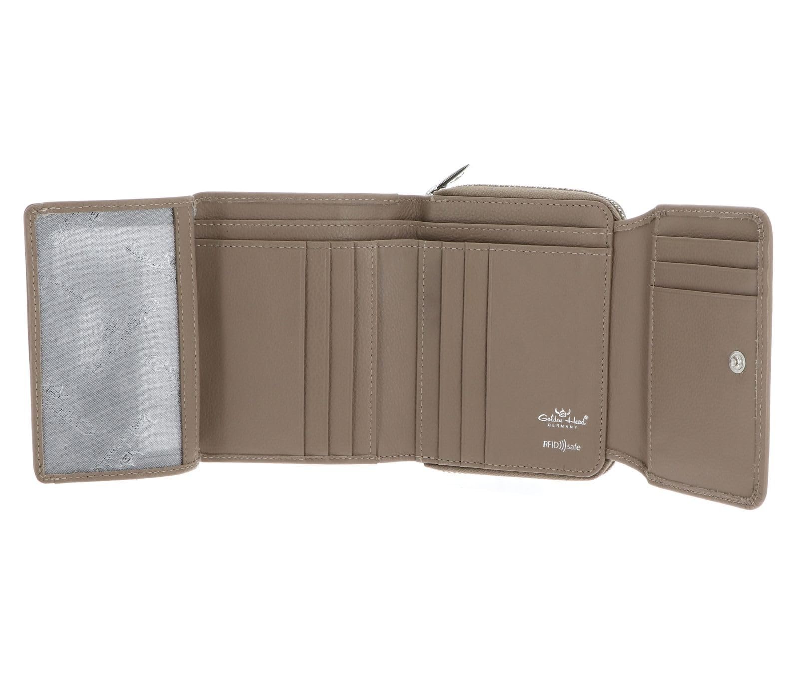 Кошелек на молнии Golden Head Madrid RFID Protect Taupe, Taupe, стандартный размер, фото №3