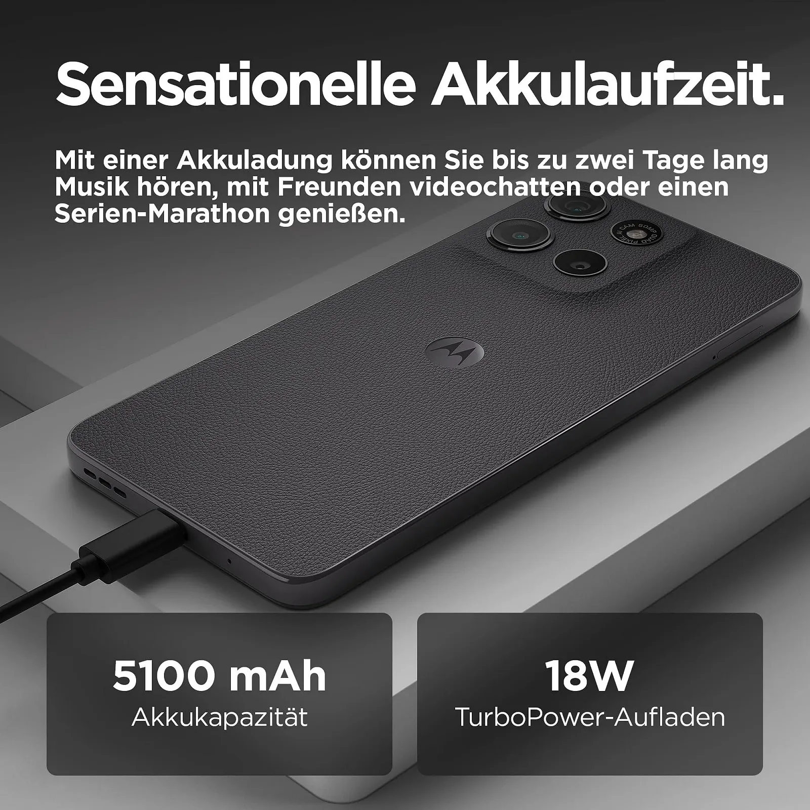 Смартфон Motorola Moto g15 4/128 ГБ 6,72" FHD+ 50 Мп 5100 мАч Gravity Grey, фото №4