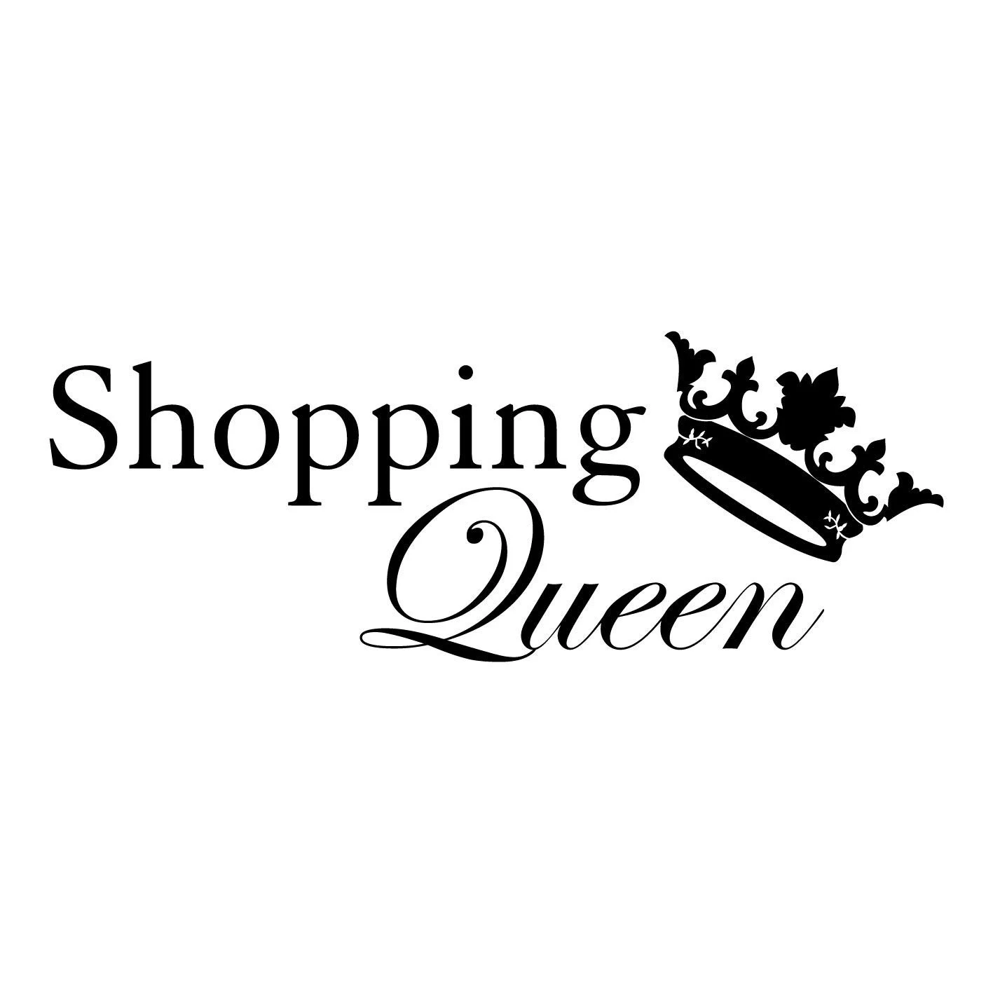 Наклейка на стену kleb-Drauf 1 Shopping-Queen 13 x 35 см Глянцевая Черная, фото №1