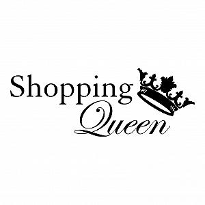 Наклейка на стіну kleb-Drauf 1 Shopping-Queen 13 x 35 см Глянцева Чорна - Фото 1