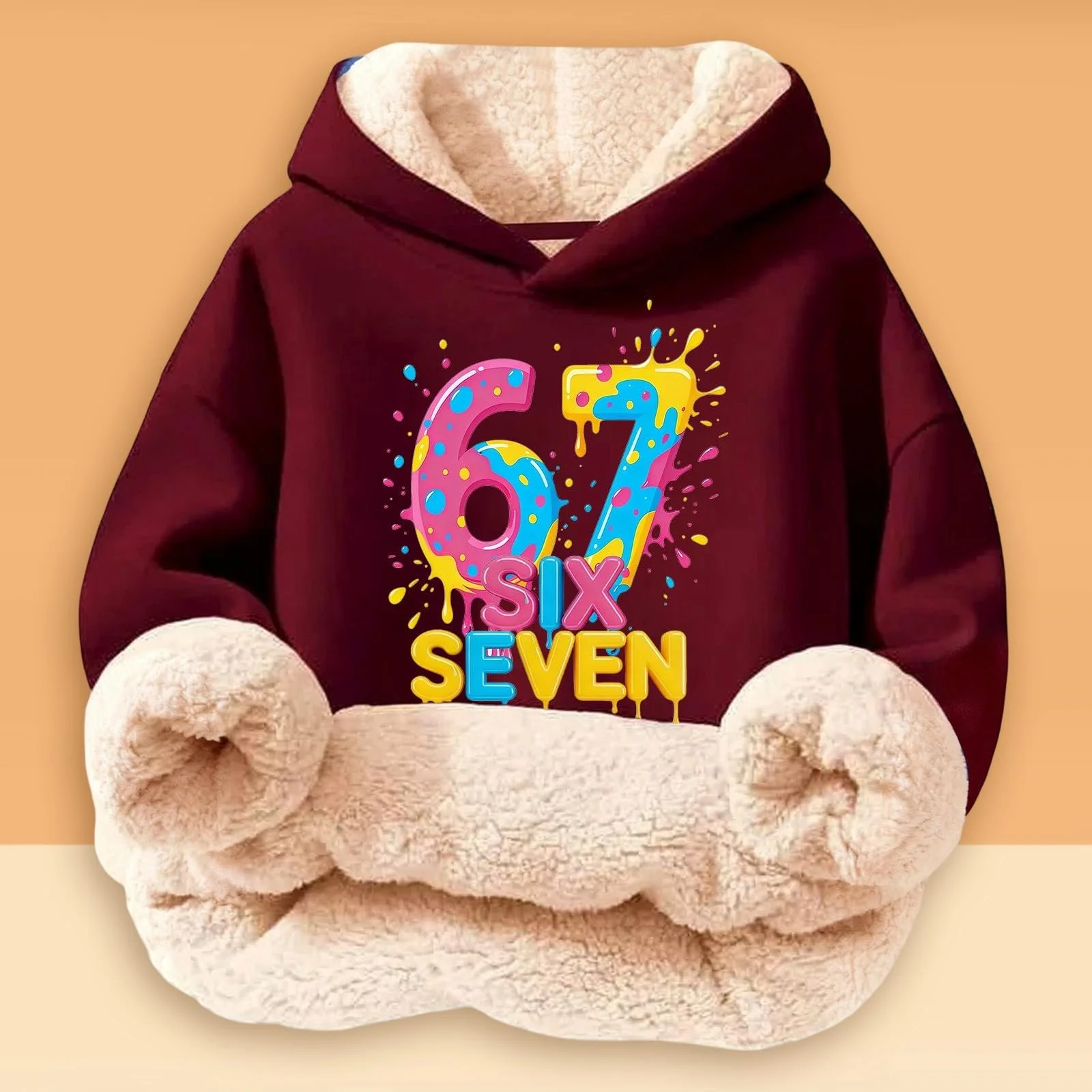 Толстовка 67 Prints, Пуловер для подростков, Зима 176, Худи, 134 Essentials Свитеры, Теплый Худи, 152 Детская одежда, Флисовый джемпер для мальчиков, Джемпер, Флисовая куртка, 140 Футболки, фото №3