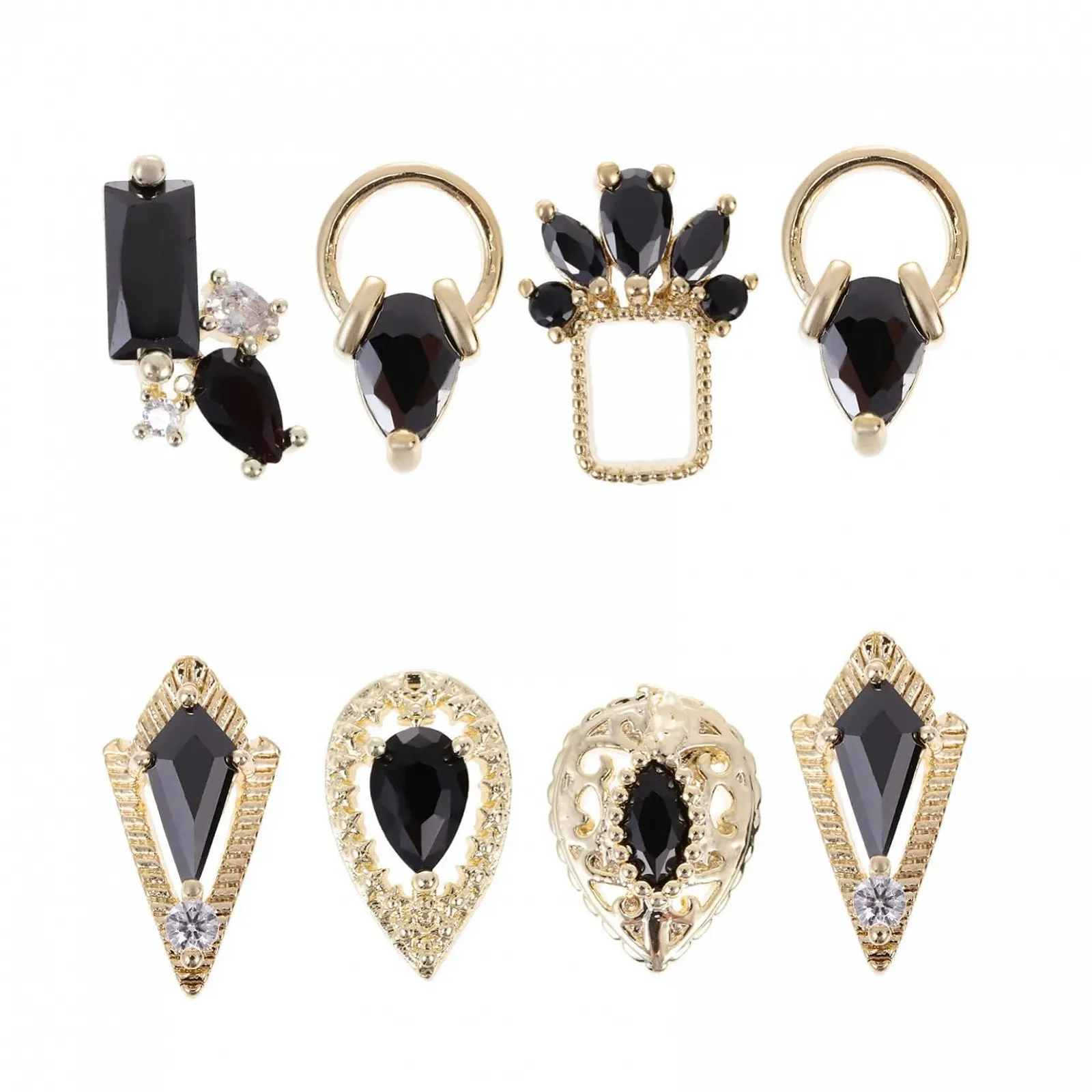 Прикраса для нігтів з чорного циркону, фото №1 Прикраса для нігтів з чорного циркону, фото №1