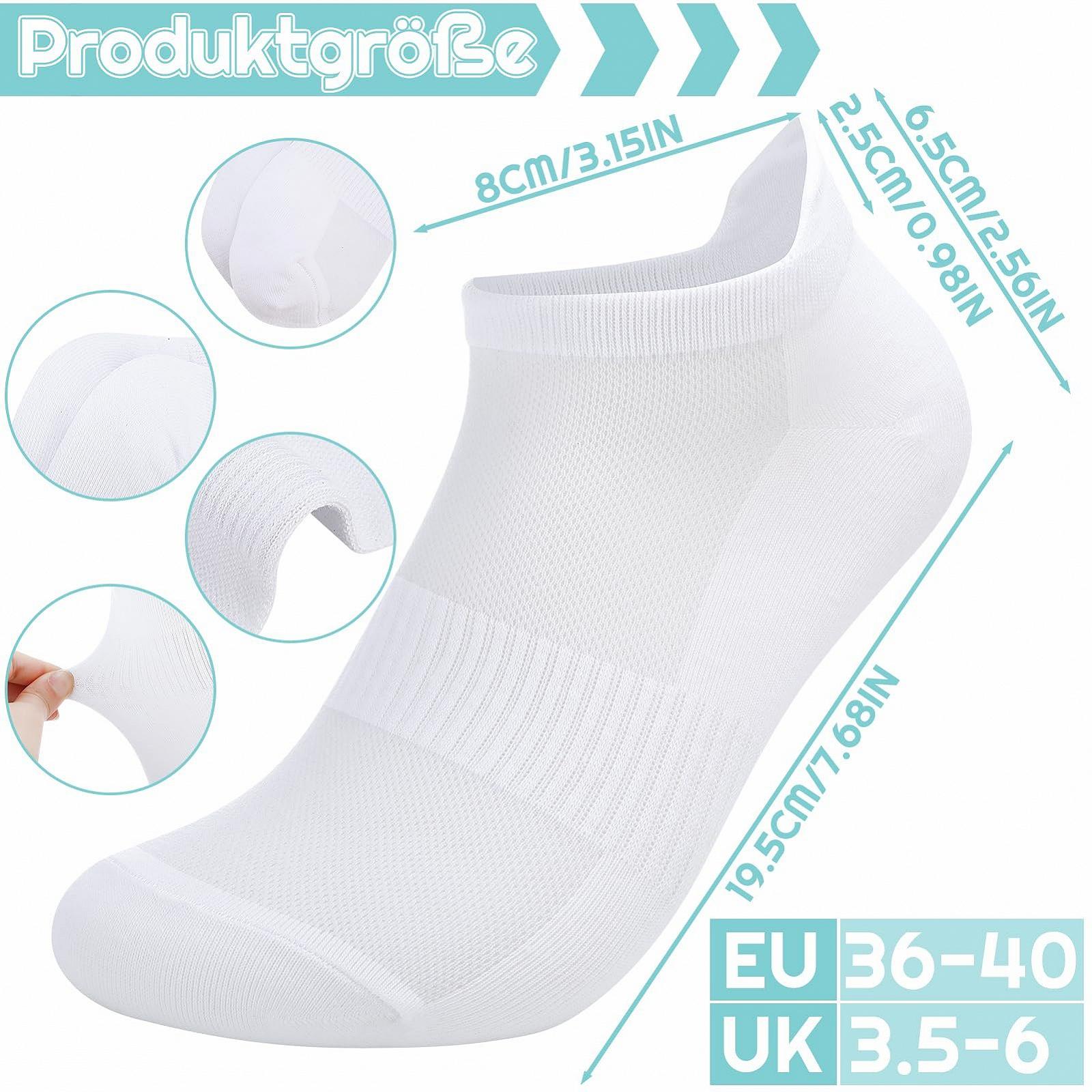 Носки спортивные Женские Белые 6 пар, размер 36-40, фото №2