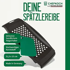 Терка FACKELMANN Chefkoch для шпецле со скребком, серый/зеленый synthetic.ua - Фото 1