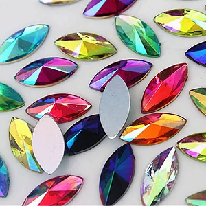 Стрази Кінське око CHENRANYIN 7 x 14 мм, 100 шт., AB Mix Colour - Фото 1