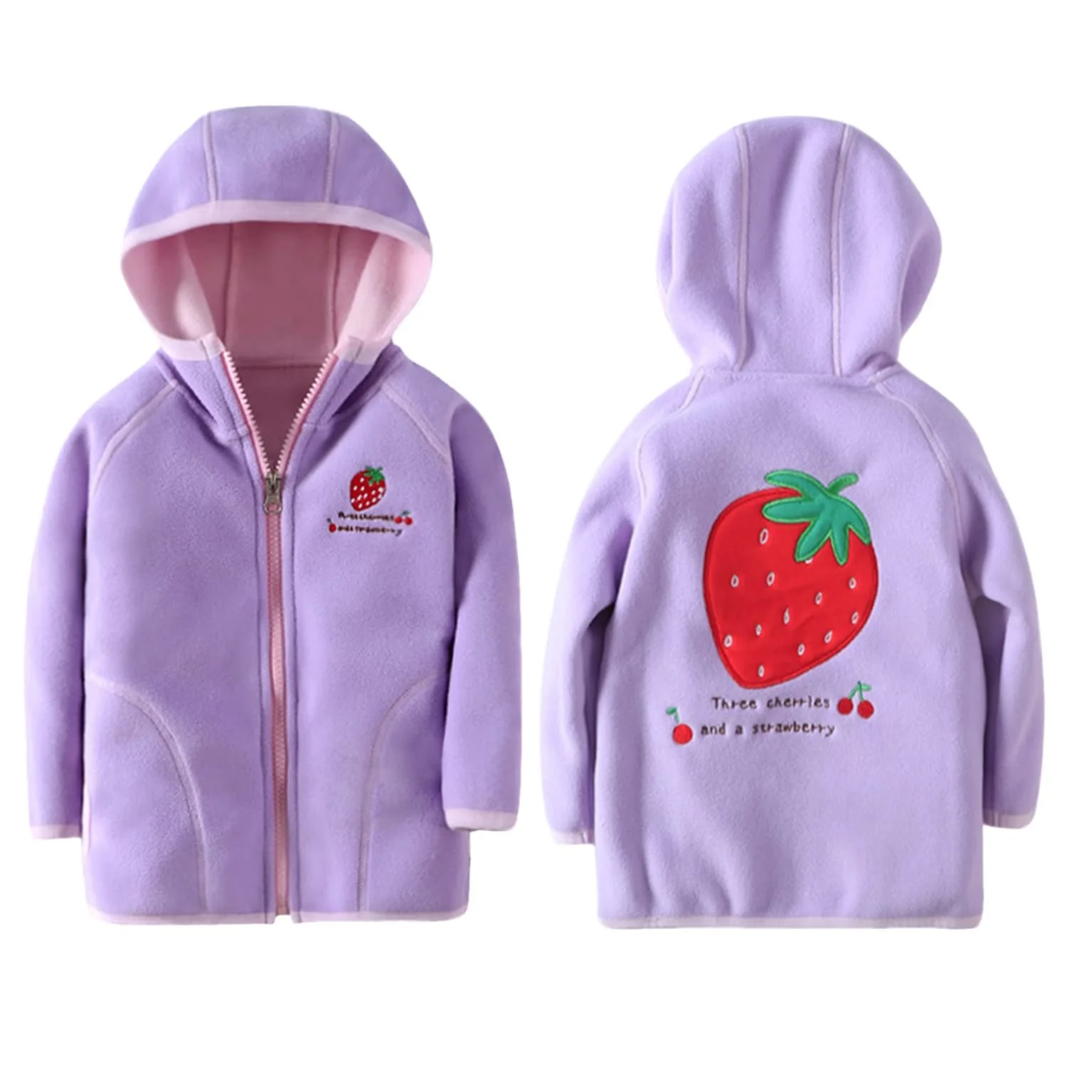 Флісова куртка ANIMQUE Дитяча для хлопчиків і дівчаток з капюшоном, на блискавці, фото №1