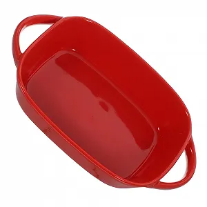 Керамічна форма для запікання овальна з ручками - Фото 1