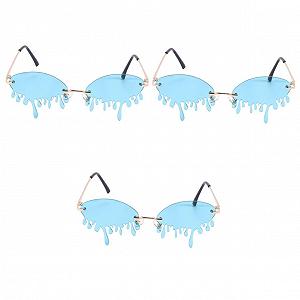 Сонцезахисні окуляри Крапля PACKOVE 3 шт Модні для вечірок для жінок - Фото 1