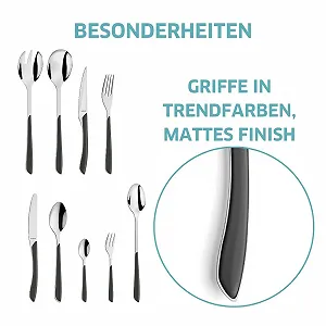 Набір столових приборів Kuppels Prisma, для 6 осіб, з матової нержавіючої сталі ціна на synthetic.ua - Фото 1 Набір столових приборів Kuppels Prisma, для 6 осіб, з матової нержавіючої сталі synthetic.ua - Фото 1