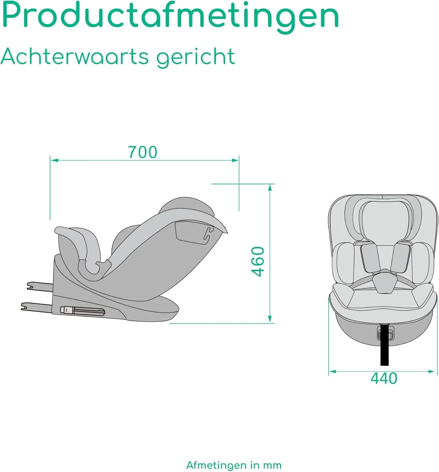 Дитяче автокрісло Bebeconfort RevolveFix 360 i-Size / З поворотом на 360 градусів / 0-12 років / 40-150 см / Чорне, фото №6