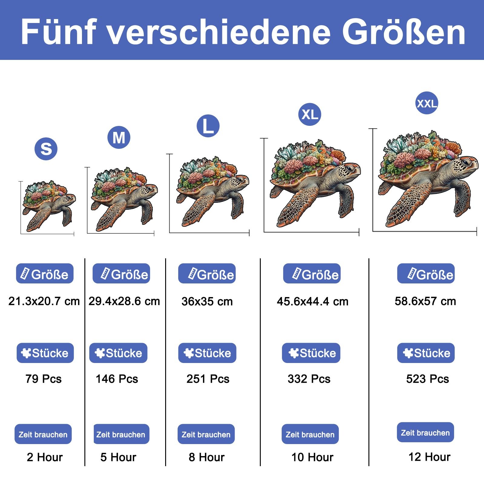 Деревянный пазл Sea Turtle 251 деталь L 36 x 35 см, фото №1 Деревянный пазл Sea Turtle 251 деталь L 36 x 35 см, фото №1