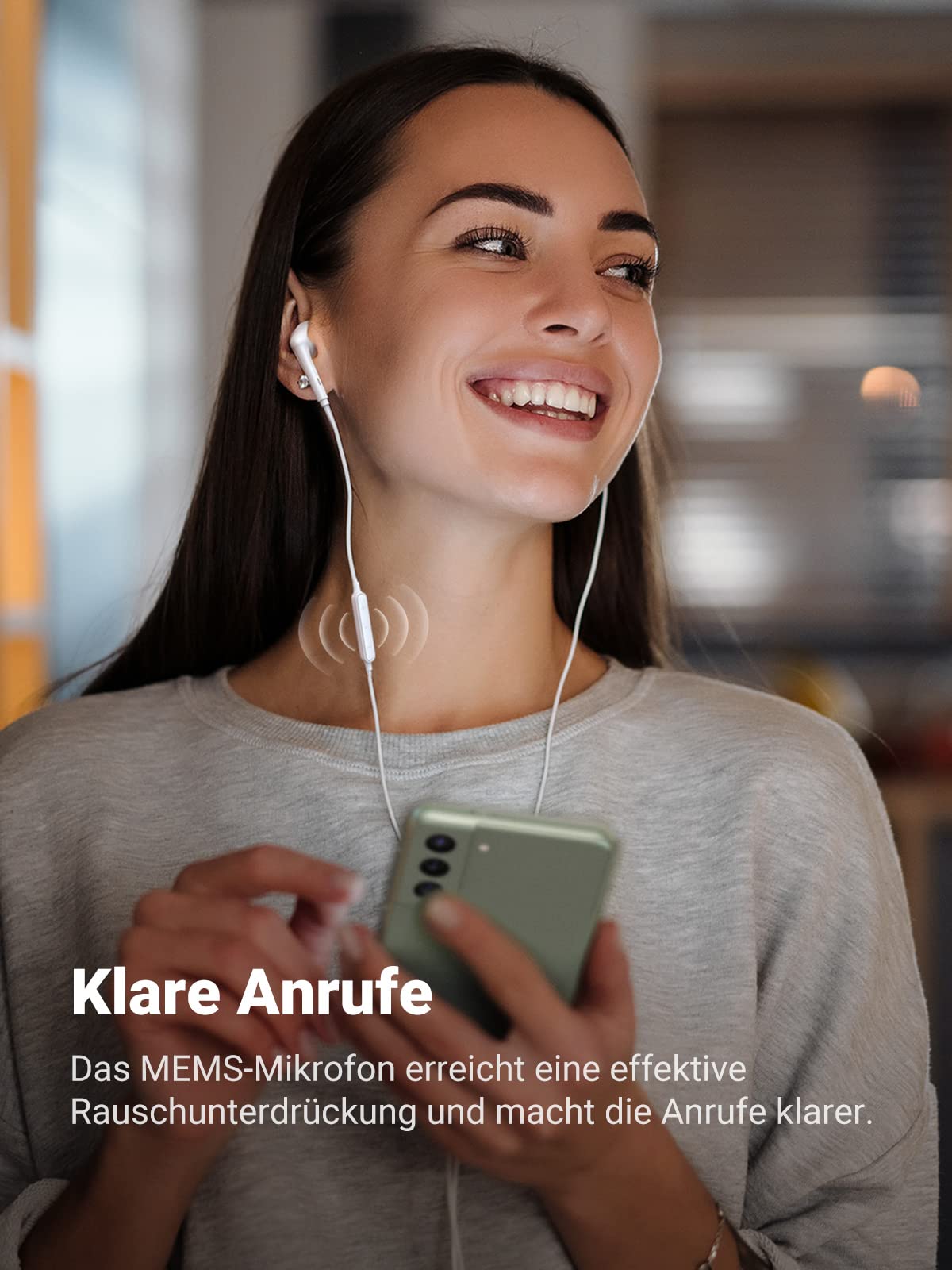 Наушники UGREEN HiTune USB C с кабелем вкладыши с регулировкой громкости, фото №3