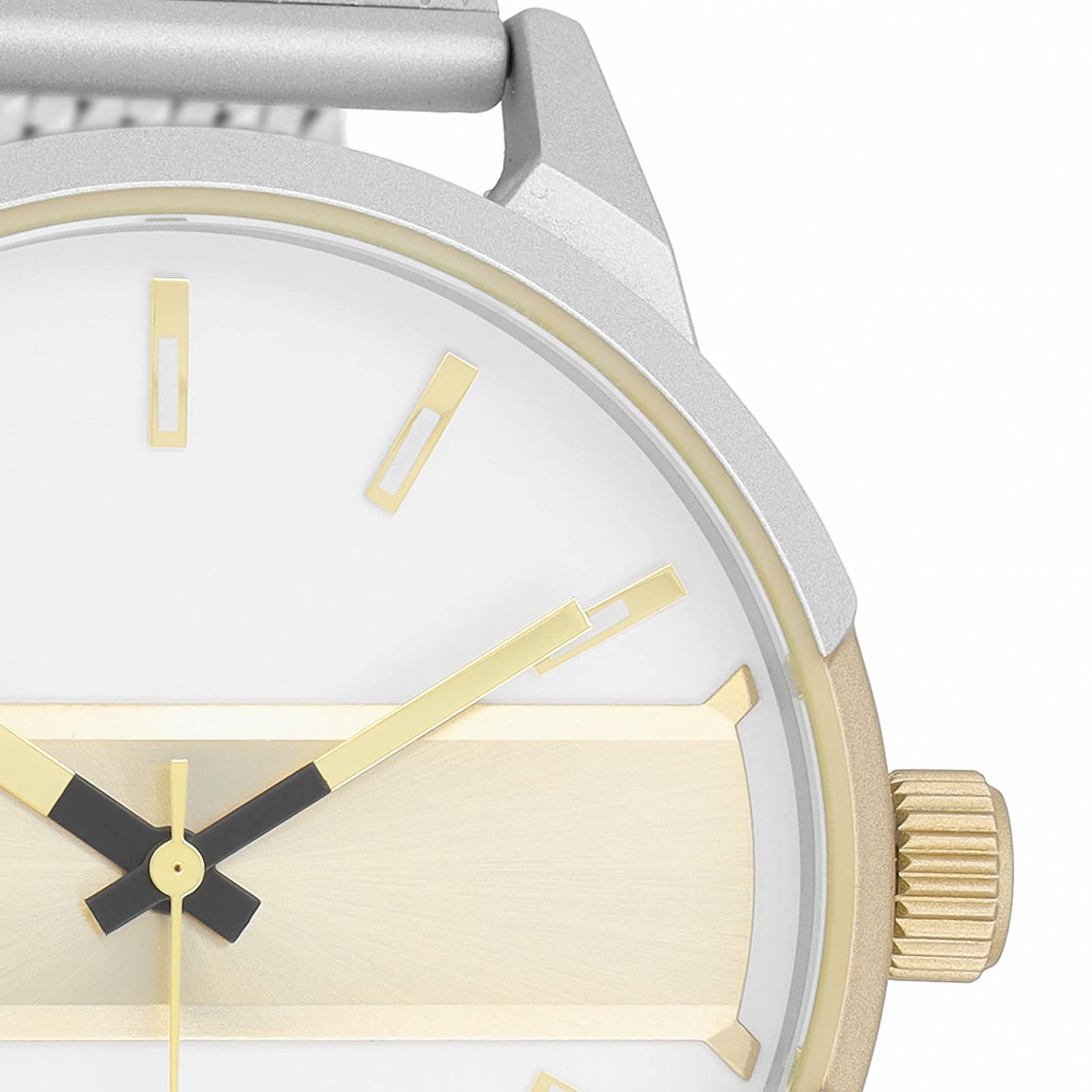 Чоловічий годинник Oozoo Timepieces з металевим сітчастим ремінцем круглий, фото №2