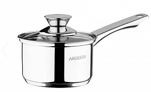 Ковш со стеклянной крышкой Ardesto Gemini AR-3207-SS 12 см 0.7 л - Фото 1