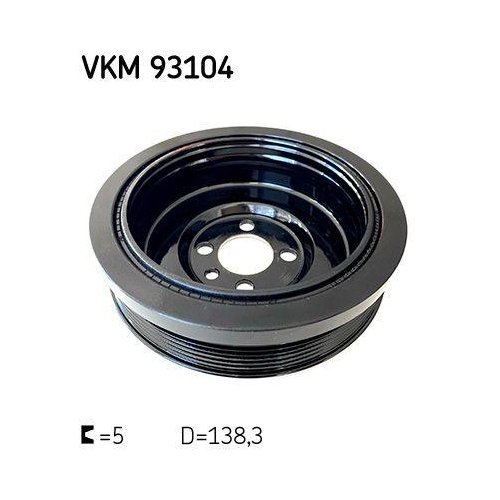 Шків колінвала SKF VKM 93104 для AUDI FORD MAN MITSUBISHI SEAT SKODA, фото №2